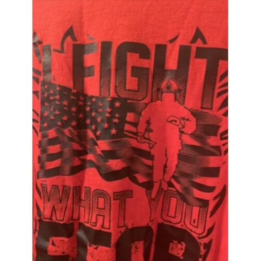 Gildan Mens Adult Red T-Shirt U.S. Patriotic Military Theme Size XL - Picture 7 of 13